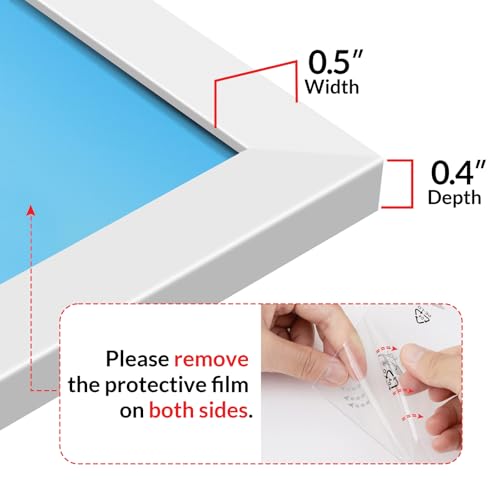 Image of LaVie Home 10x12 Picture Frame for Wall Display, 10x12 White Picture Frame with HD Plexiglas, 10 x 12 Poster Frame 1 Pack, Display Frame for Vertical or Horizontal, Classic Collection