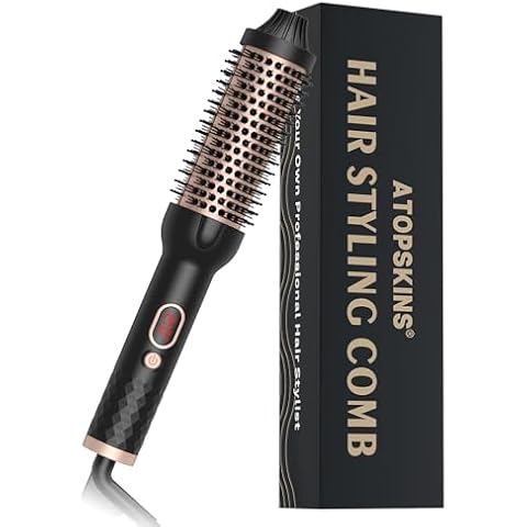 Atopskins 38mm Ceramic Curling Brush with LCD Cover