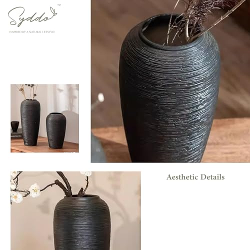 Vase en argile noir résistant pour sublimer vos fleurs - 6