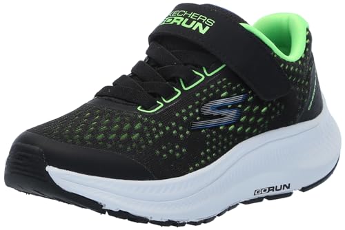 Skechers Go Run Consistent 2.0, Zapatillas Niños, Negro Azul Lima, 4 Big Kid