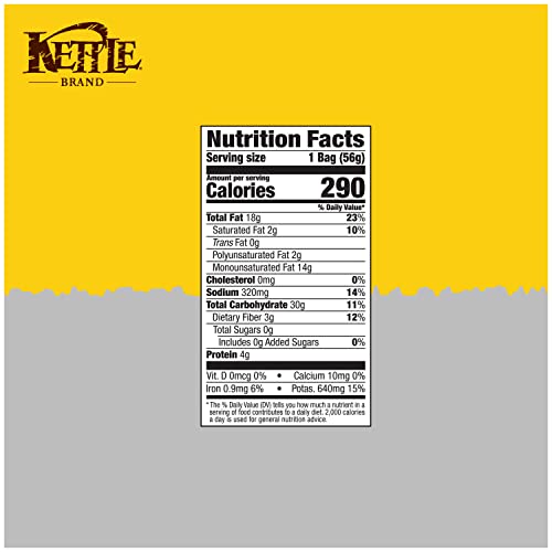 Image of Kettle Brand Potato Chips, Krinkle Cut, Salt & Fresh Ground Pepper Kettle Chips, 2 Oz