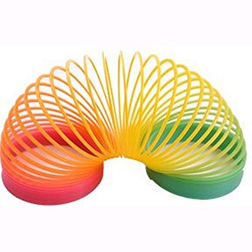 Image of Shivsoft Kid Magic Spring Rainbow Bouncy Expandable Slinky Magic Toys Return Gift, Party Favours (Multi Coloured, Pack of 12)