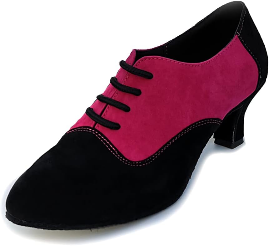 SWDZM Chaussures De Danse Femmes Latine,Salsa,Tango,Valse,Bachata,Semelle En Daimc,QJW5012,Tacco10CM,Bleu 34EU