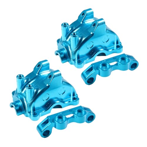 CNC Aluminum Metal TT-02 Front/Rear Universal Gear Box Cover Upgrade Kit for 1/10 RC Car TT02 Gearbox (Blue)