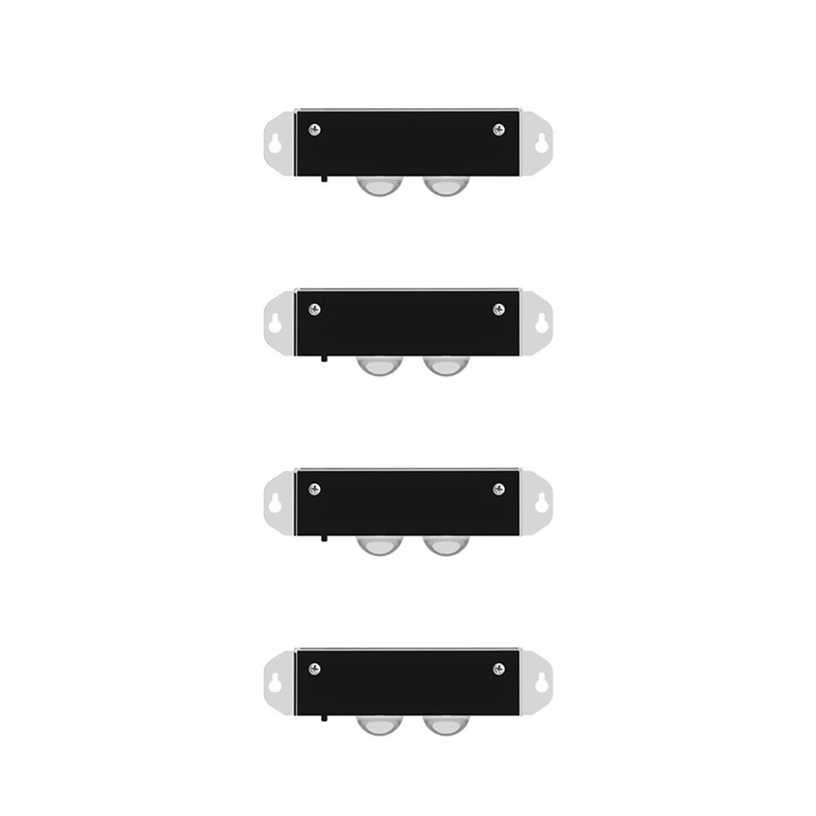 Capteur de lumière automatique avec LED solaires 4 pièces blanches