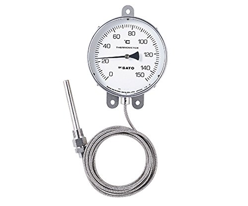 佐藤計量器製作所 壁掛型隔測式温度計 0~150℃ 61-0066-12/LB-150S