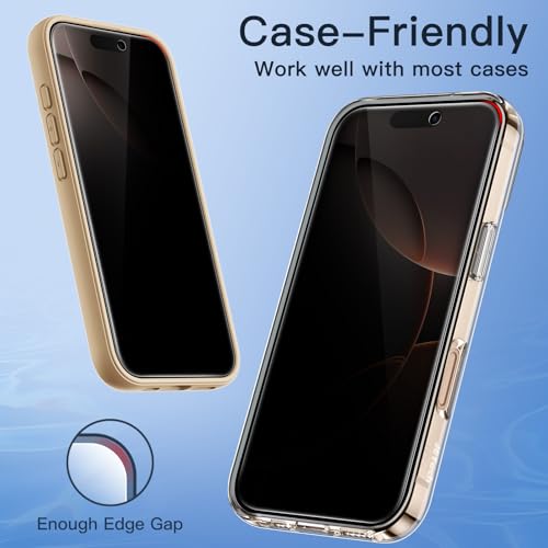 JETech Sichtschutz Schutzfolie für iPhone 16 Pro Max, 2 Stück – Ansicht 7