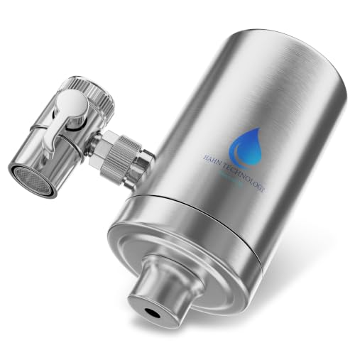 HAHN Technology® Standard Edelstahl Wasserhahn Wasserfilter – mit Aktivkohlekartusche & passenden Adaptern | laborgeprüft & LFGB-zertifiziert | entwickelt aus Kundenfeedback