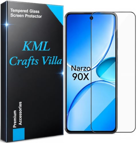 Image of HD, Scratch, Tear Resistant Edge to Edge Tempered Glass Screen Protector Guard Suitable For Realme Narzo 90X