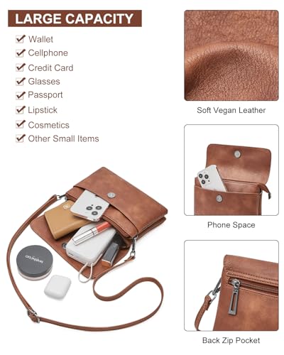 Small Crossbody Bags for women,Soft Leather Cell Phone Purse Lightweight,Little Crossbody Purses Women Trendy with Card slots4