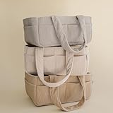 PUTSKA Baby Nappy Caddy Organiser for Changing Table – Stylish Nursery Storage Basket, Newborn Essentials, Baby Shower Gifts and Registry Must-Haves for Boy or Girl, Car Nappy Caddy, Corduroy Mocha - Image 8