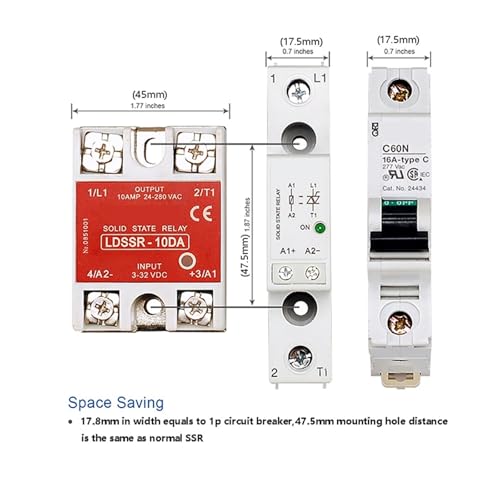 Tablero de interruptor relé SSR con disipador integrado industrial 6