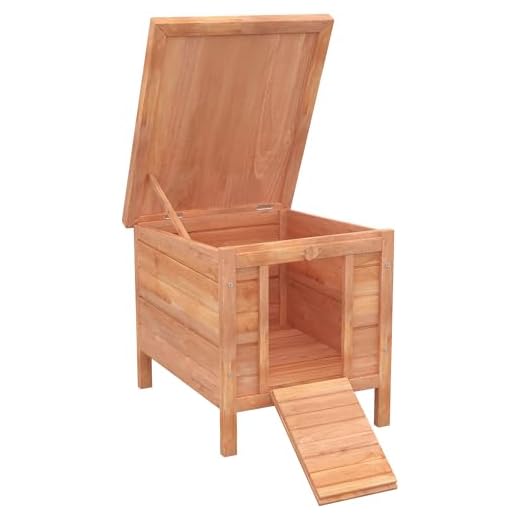 PawHut Small Wooden Rabbit Hutch Bunny Cage Guinea Pig Cage Duck House Dog House with Openable & Waterproof Roof, Natural