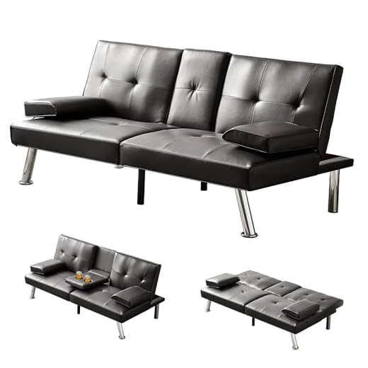 Modern Convertible Futon Sofa Bed