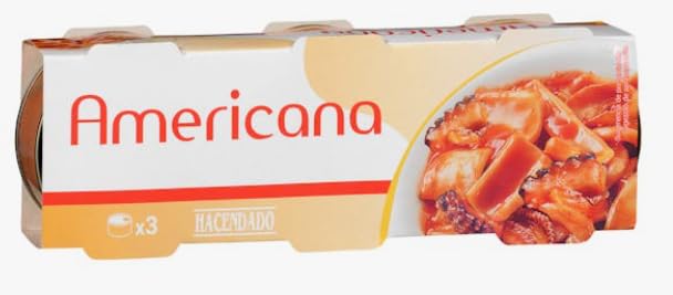 Americana Calamari in Salsa Americana, Frutti di Mare, 240g, Confezione da 3, pack 3