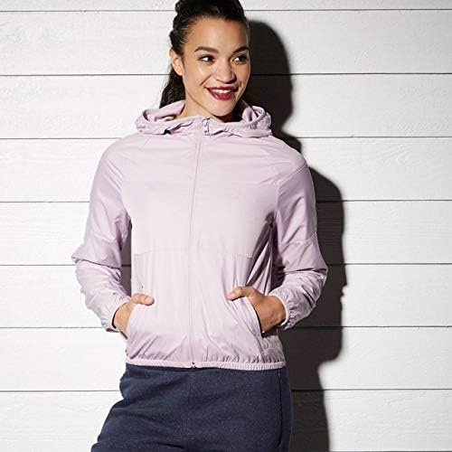 Reebok レディース フード付き長袖ウィンドブレーカージャケット(シェルパープル) BK4044