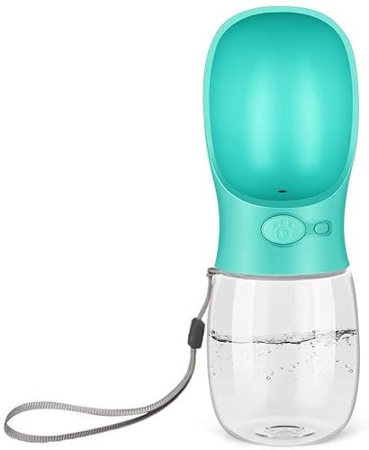 LUOSHUAI - LUOSHUAI Hundenapf Hund Wasserflasche Leckabweisend Tragbarer Wasserspender Outdoor Reise Feeder Welpen Katze Trinkschale Pet Produkt Haustier Futternapf Katze (Color : Green, Size : 550ml)