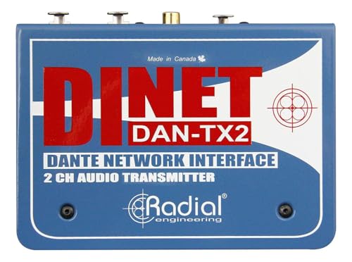 Radial DiNET DAN-TX2 2-Channel Dante Transmitter