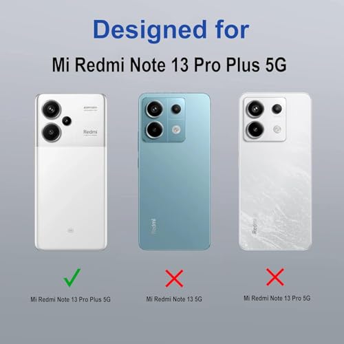 Image of NDCOM Redmi Note 13 Pro Plus Back Cover | Durable Purple Crystal Clear Case | Enhanced Grip | Textured Surface