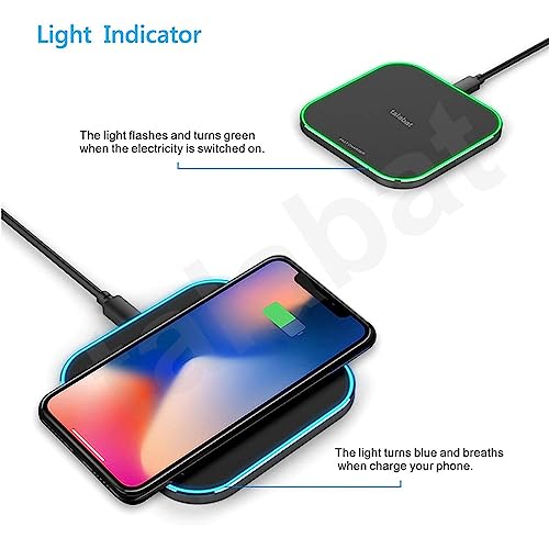 Image of Talabat Wireless Charger, 15W Max Charging Square Pad,Compatible with iPhone 15 Plus Xiaomi 14 Ultra,Galaxy S24 Ultra,One-Plus 12,ROG Phone 8 Pro,Vivo X100 Pro