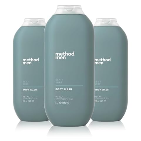 Method Men Body Wash, Sea + Surf, 18 FL Oz (Pack of 3) Cover