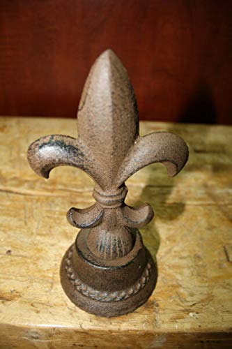 MIABE-Large-Cast-Iron-Supplies-for-Fleur-DE-LIS-Finial-Garden-Statue-for-Home-Decor-Rustic-Ranch-Saints MIABE Large Cast Iron Supplies for Fleur DE LIS Finial Garden Statue for Home Decor Rustic Ranch Saints