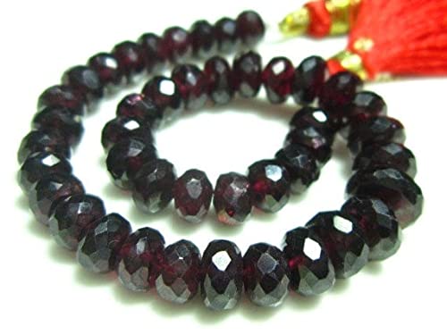Garnet Faceted Big Rondelles perles en pierre naturelle 6-7mm pour DIY bracelet en grenat