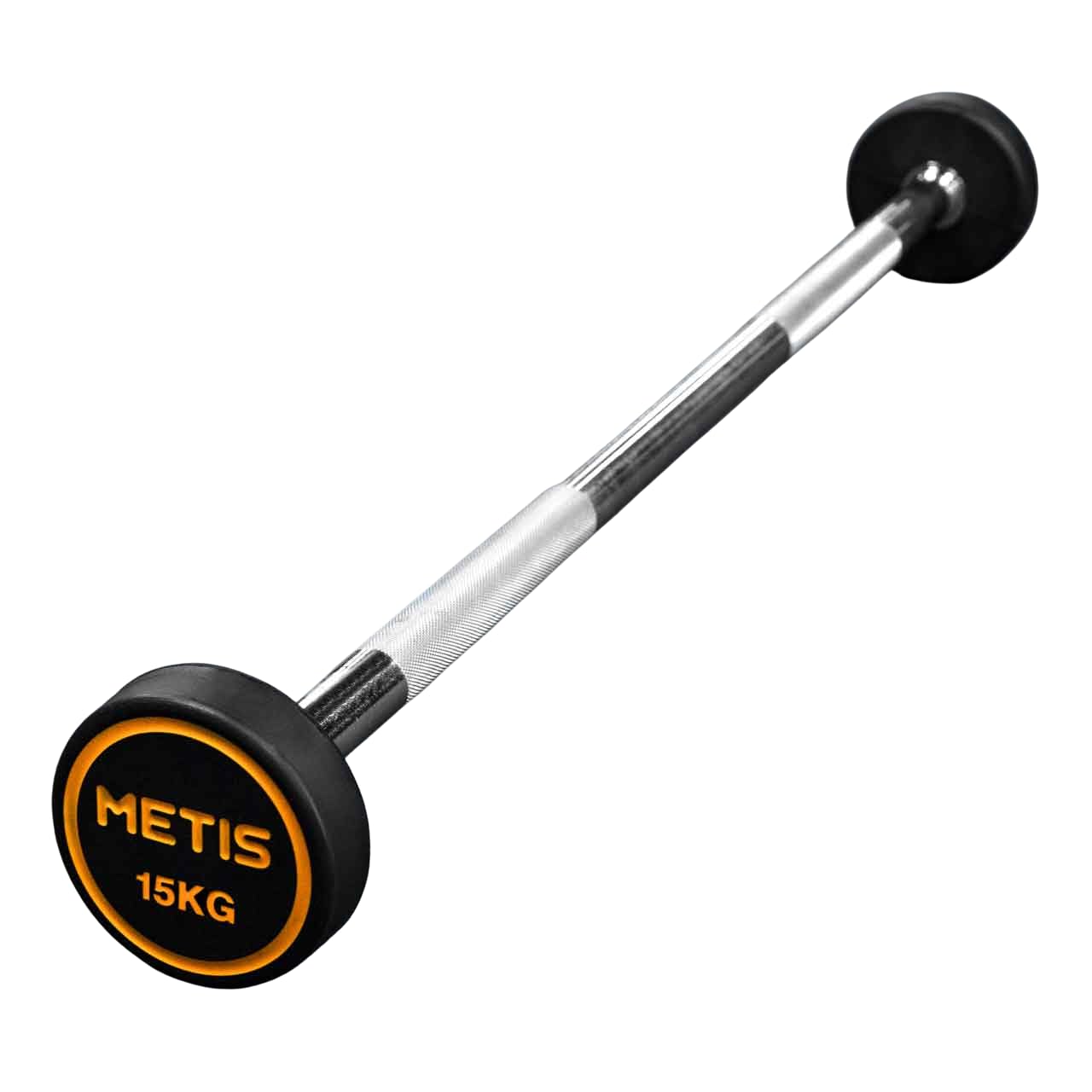 METIS Pesas de pesas de goma [10 kg - 45 kg] - Mancuernas profesionales para entrenamientos de cuerpo completo | Ideal para gimnasios y entrenamientos en casa (15 kg)