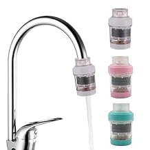 3 Pack Water Filter for Sink, Magnet Faucet Filter, Kitchen Faucet Water Filter, Activated Carbon Water Purification Filter, Faucet Mount Filters Suitable for Standard Faucet,Random Colour