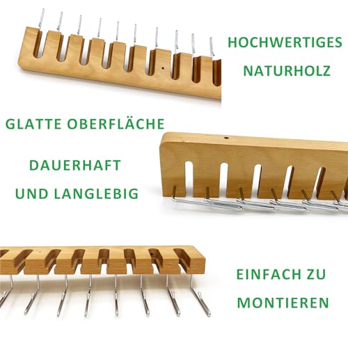 HeDaKang Kleiderschrank Organizer Krawatten Aufbewahrung - Gürtelhalter Kleiderschrank Hat Kleiderbügel Holz Krawattenhalter Wardrobe Platzsparende Kleideraufbewahrung Gürtelaufhänger für Schrank