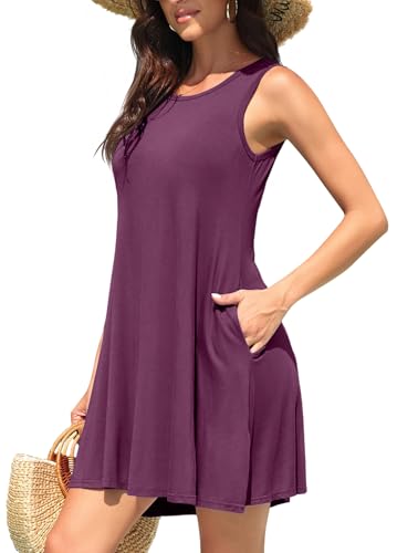 Image of WEACZZY Women Summer Casual Swing T Shirt Dresses Beach Cover up Loose Dress