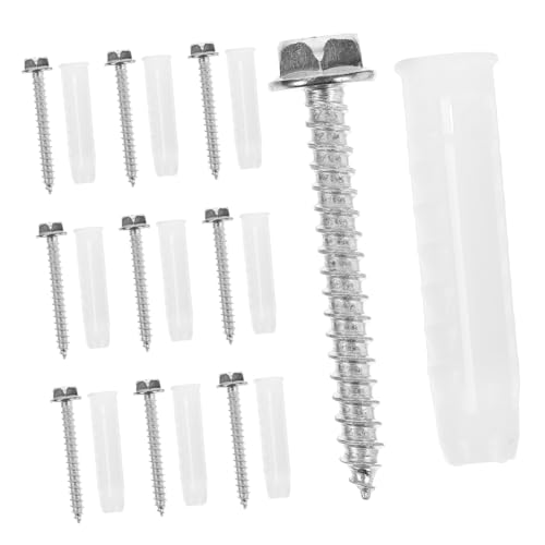 PRETYZOOM 10 Sets Tv Mounting Hardware Kit Concrete Anchors and Screws for Easy Installation Reliable Support and Compatibility with Various Tv Wall Mounts