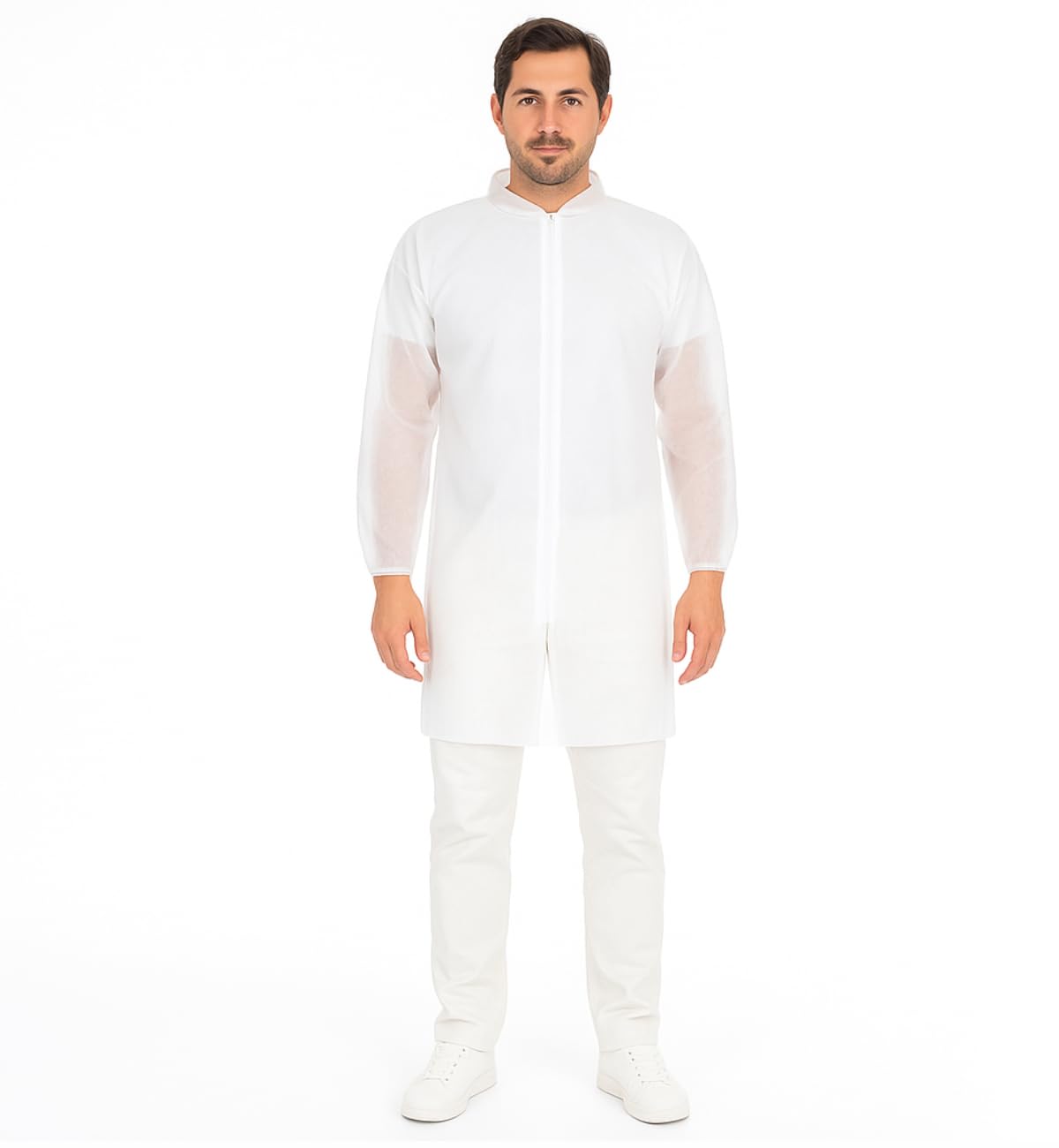 Top-PP-Besucherkittel, Premium-Patientenkittel, feste Qualität, Reißverschluss (XL)