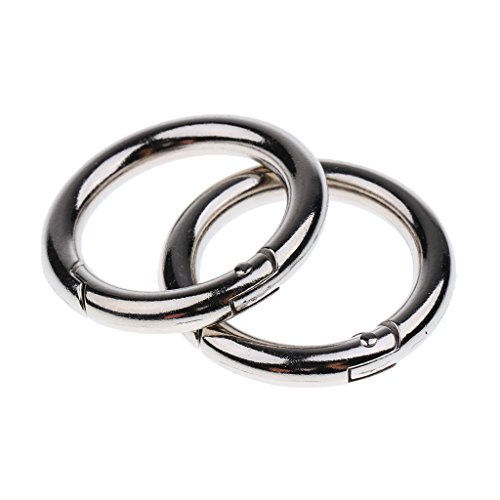 Sharplace Karabiner Schlüsselanhänger 5 Stück Karabinerhaken O-Ring Zinklegierung Karabiner Clips Schlüsselbund Federspaltringe Schlüsselringe für Camping, Wandern, Taschenringe, Handwerk, 35mm