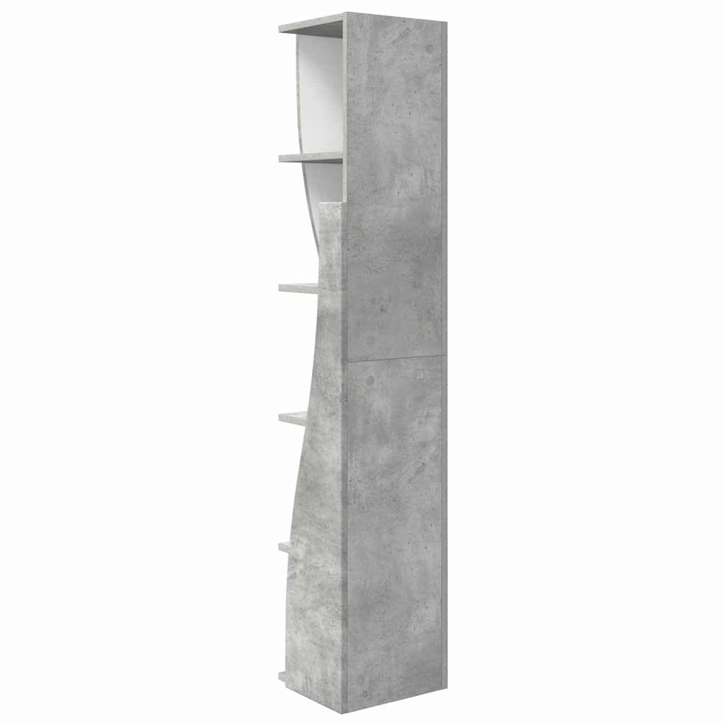 Genérico Armario de Esquina Gris Concreto 27,5x27x140cm,Mobiliario,Armarios y Almacenamiento,Taquillas y armarios de Almacenamiento,Gris,889868
