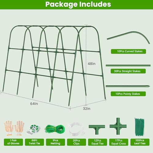 Treillis de concombre en métal pour tuteurage de jardin