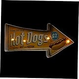 Decorazioni luminose per negozi: hanno sia un effetto luminoso che decorativo, pannello decorativo per hot dog