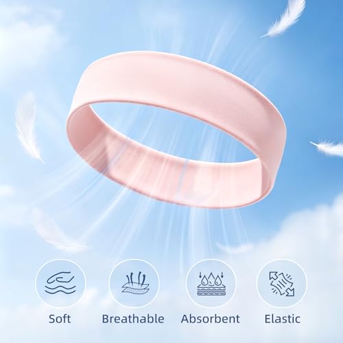 Image of Fishinsea 10 Pack Headbands for Women, Elastic Non-Slip Hair Bands Hair Warp for Sports Daily Workout Yoga Running