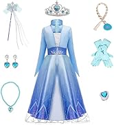 ELSA Eiskönigin Kostüm Set - Komplettset Mit Umhang, Schminke & Zubehör