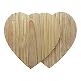 2 Pieces Natural Heart Wood Slices for Crafts (11.8 Inches), Unfinished Solid Wood Slices for DIY...