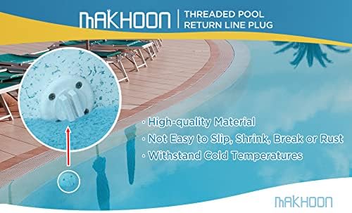 MAKHOON 1.5 Threaded Pool Spa Return Winterizing Plug Filter Drain Plug SP1022C with O-Ring for Winterizing Pools During Winter Season and for Most Hayward Pool Filter Drain Plug (6 Pack)