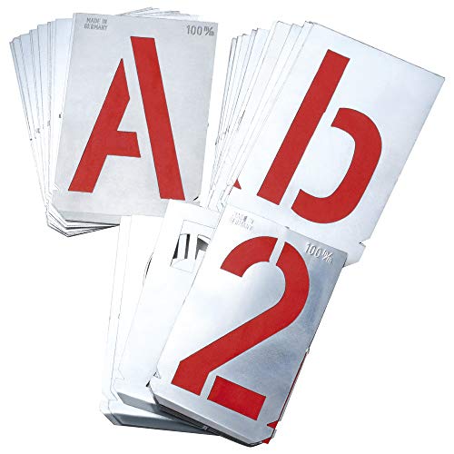 Dönges Lot de 10 pochoirs de signalisation de 0 à 9, taille de police 30 mm (pochoirs de signation) Cover