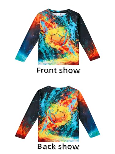 RAISEVERN Boys Girls 3D T-Shirt Graphic Print Tees Long Sleeve Shirts Size 6-144