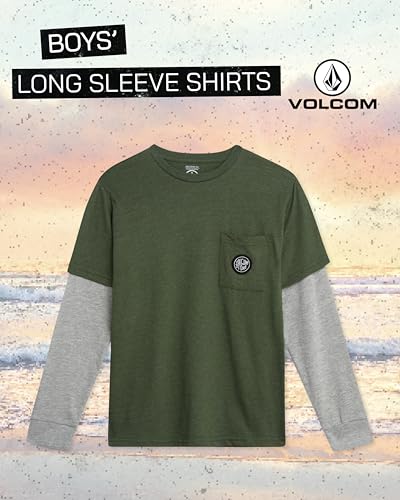 Volcom Boys' Two-Fer Shirt - Pullover Crewneck Long Sleeve Shirt - Stylish Logo Graphic Tee for Boys (Size: 8-20)2