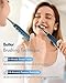 Sonic Electric Toothbrush for Adults, Rechargeable Toothbrush with 6 Mode & 3 Intensity, 40000VPM Toothbrush with 6 Brush Heads, Travel Case, 60 Days Battery Life, Wireless Charging, 2-Min Smart Timer