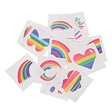 OATIPHO 24Piezas Pegatinas de Cara de Arco Lgbt Impermeables para Desfiles Colores Brillantes y Aplicación