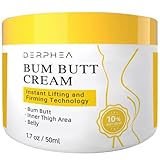 DERPHEA Body Tightening and Firming Cream: Crepey Skin Firming Lotion for Bum, Thighs, Arm & Belly–Skin Toning & Cellulite Reduction Cream