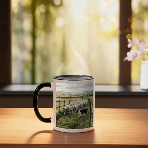 Taza de cerámica con diseño Border Collie campo 11 oz miniatura 3