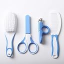 Koochie-Koo Set of 6 Cute Plastic Portable Baby Care Kit Nursery Grooming Set Manicure and Pedicure Accessories for New Born Babies Toddler Kids (Pack of 6, Blue) gallery image