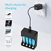 BESTON Rechargeable Lithium AAA Batteries with Charger, 4 Pack 1.5V 814mWh Triple A Battery Rechargeable Batteries for Blink Camera,Doorbell,Xbox